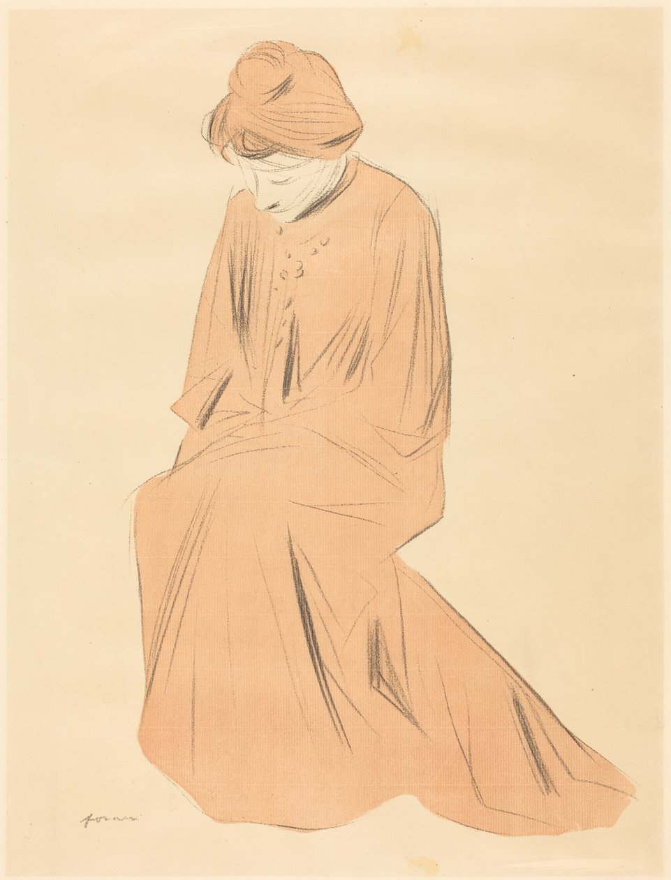 Studie av en sittende kvinne av Jean-Louis Forain