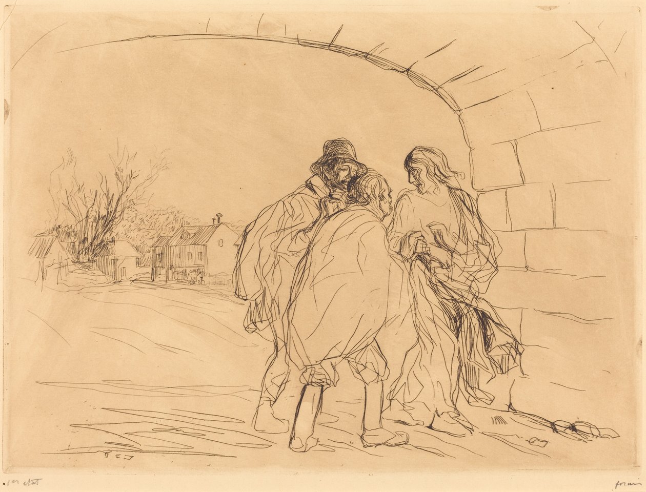 Møtet under buen (første plansje) av Jean-Louis Forain
