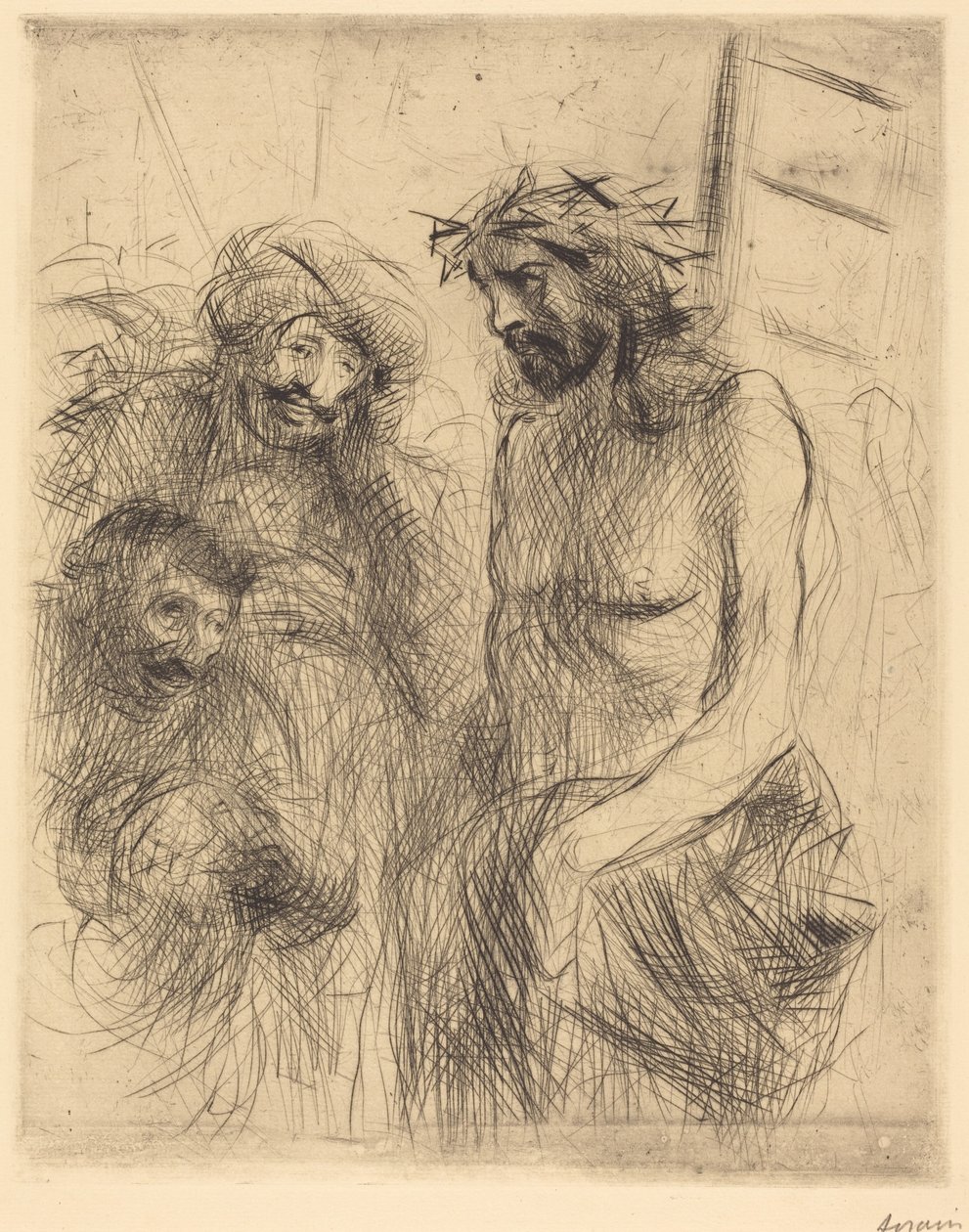 Kristus utsatt for hån (Hånen mot Kristus) av Jean-Louis Forain