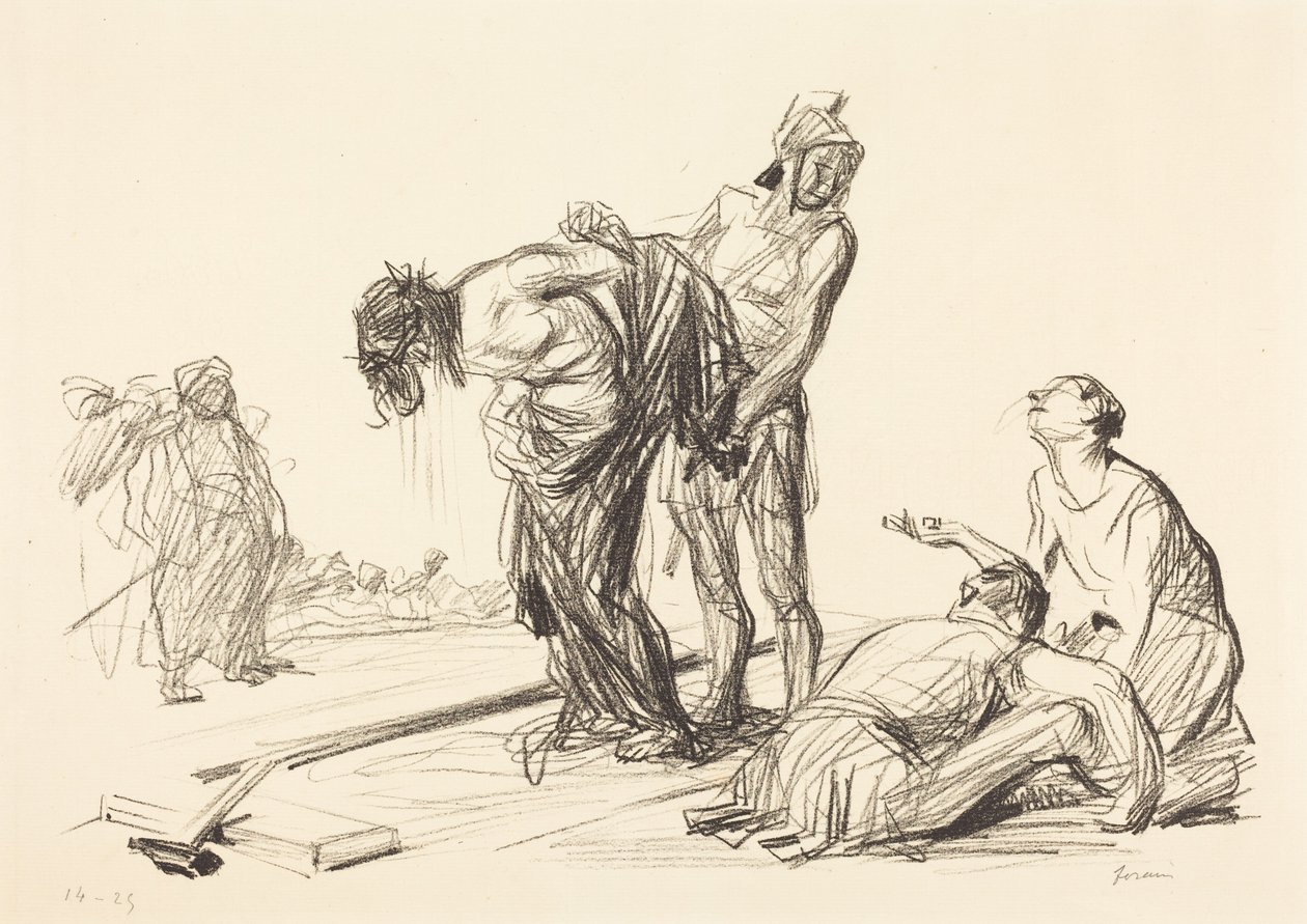 Kristus fratatt sine klær av Jean-Louis Forain