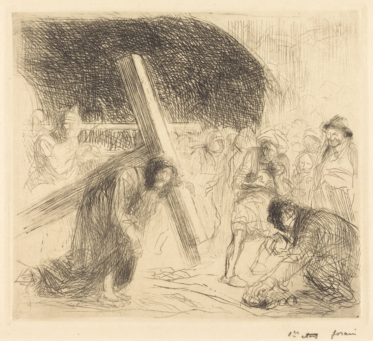 Kristus bærer sitt kors (sjuende tavle) av Jean-Louis Forain