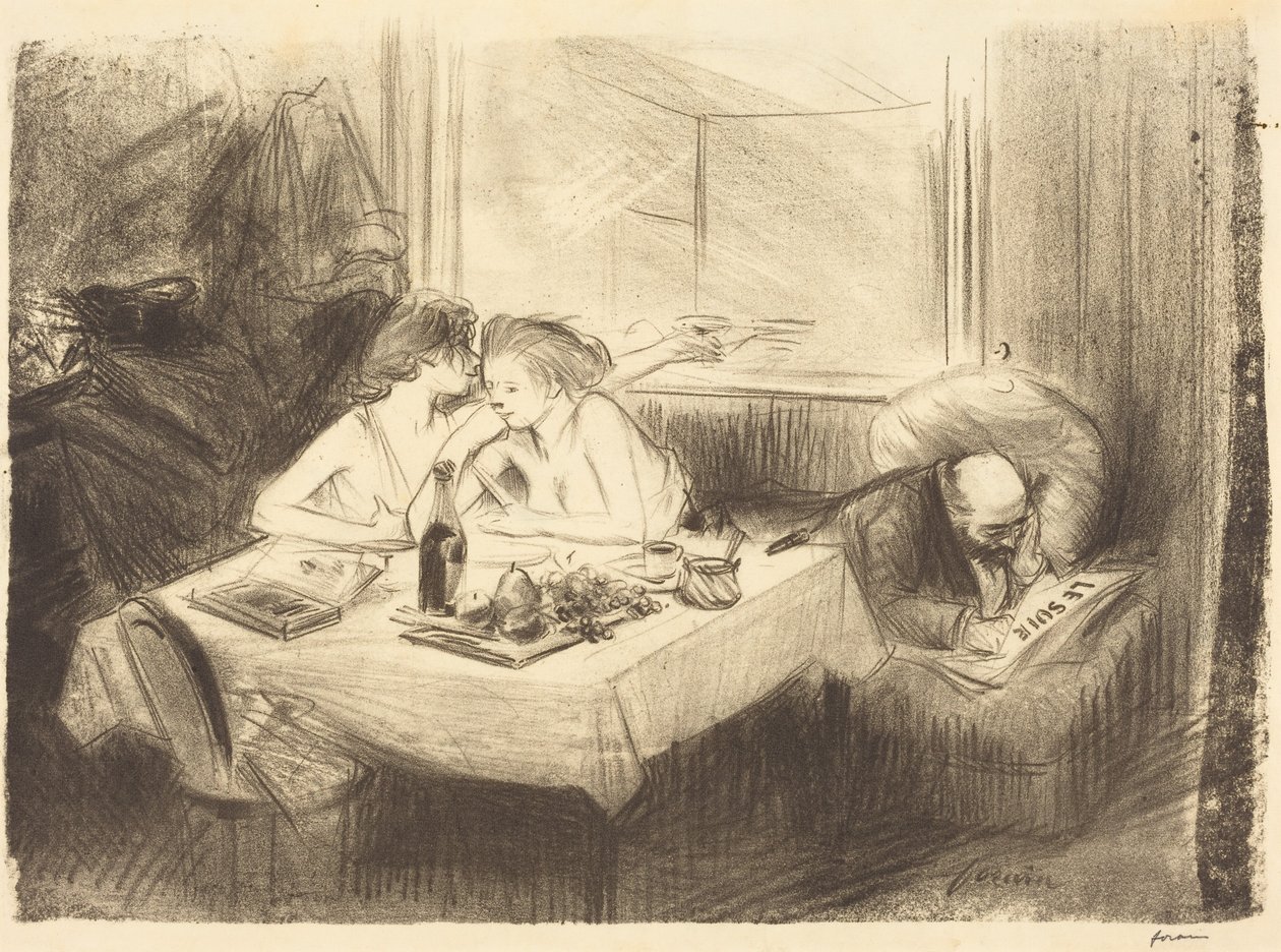 Det private rommet (tredje plansje) av Jean-Louis Forain