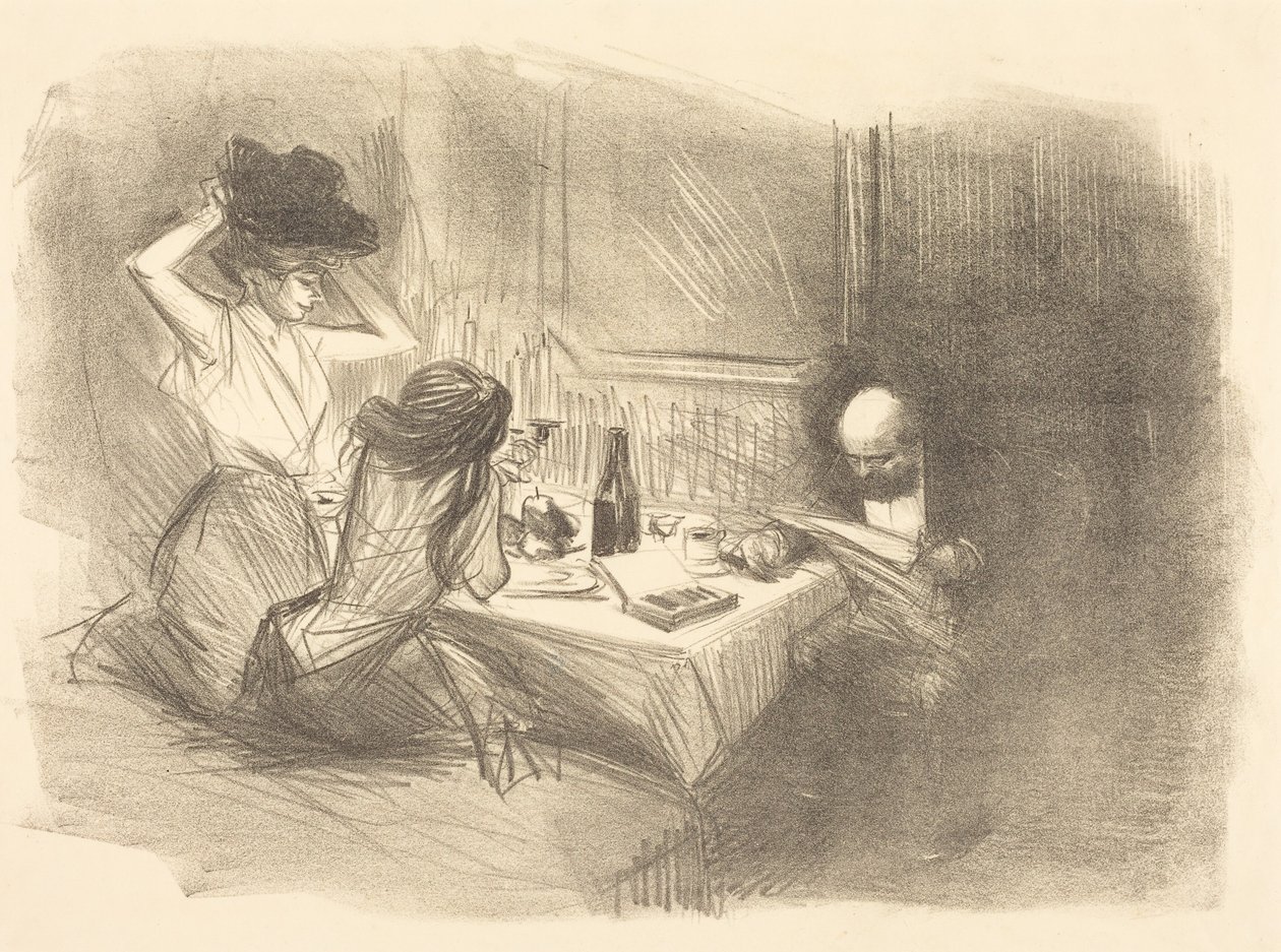 Det private rommet (femte plansje) av Jean-Louis Forain