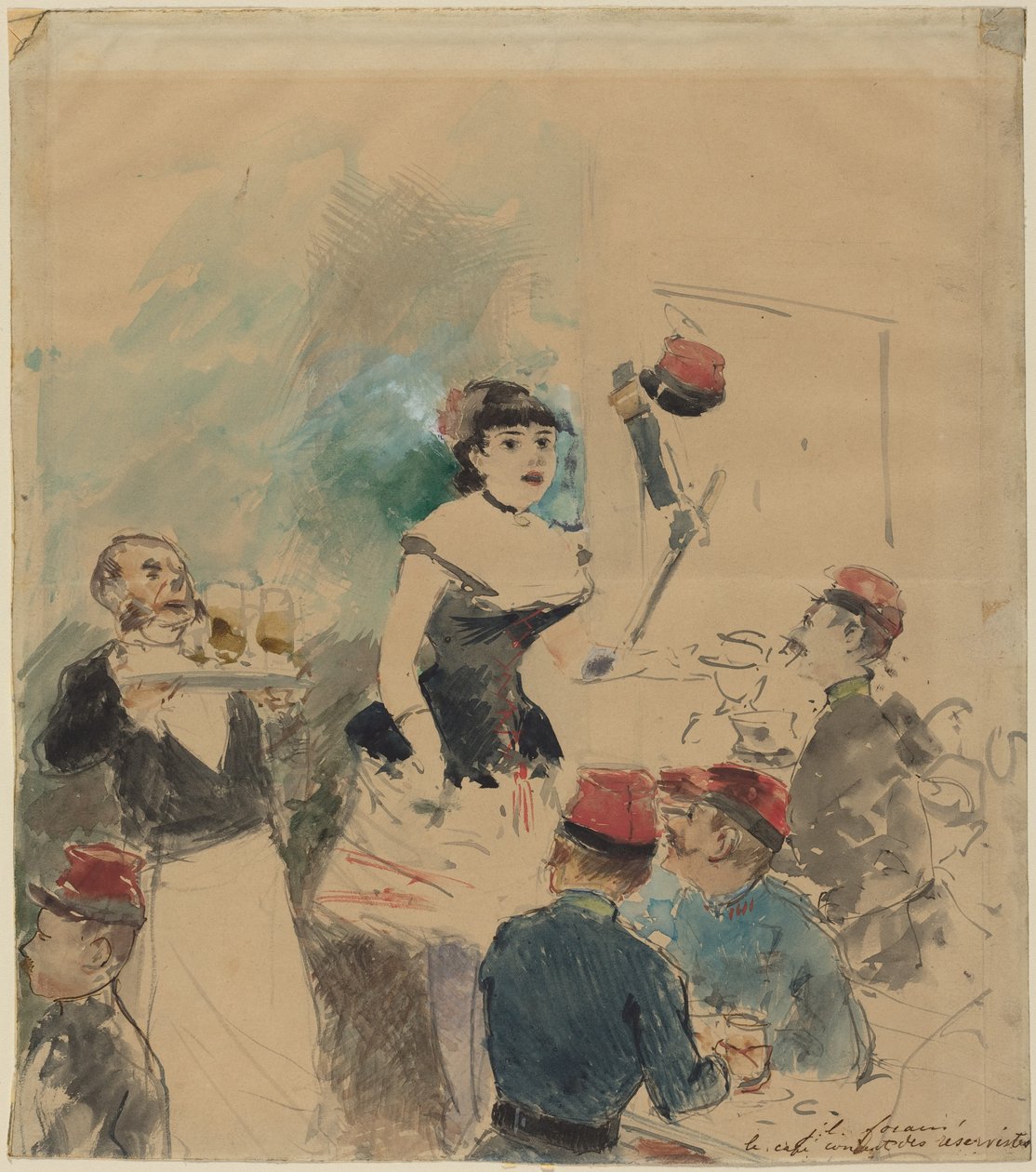 Reservistenes kafékonsert av Jean-Louis Forain
