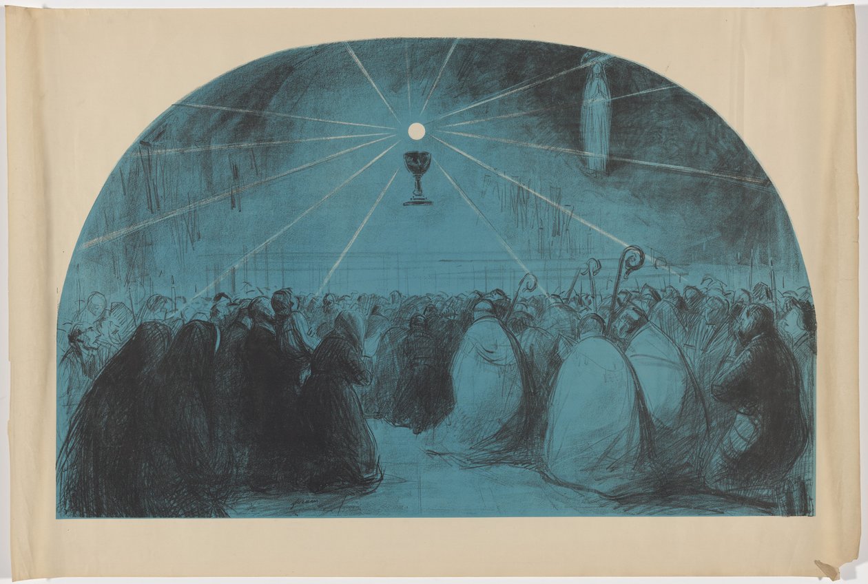 Lourdes, 1914, den 25. internasjonale eukaristiske kongress av Jean-Louis Forain