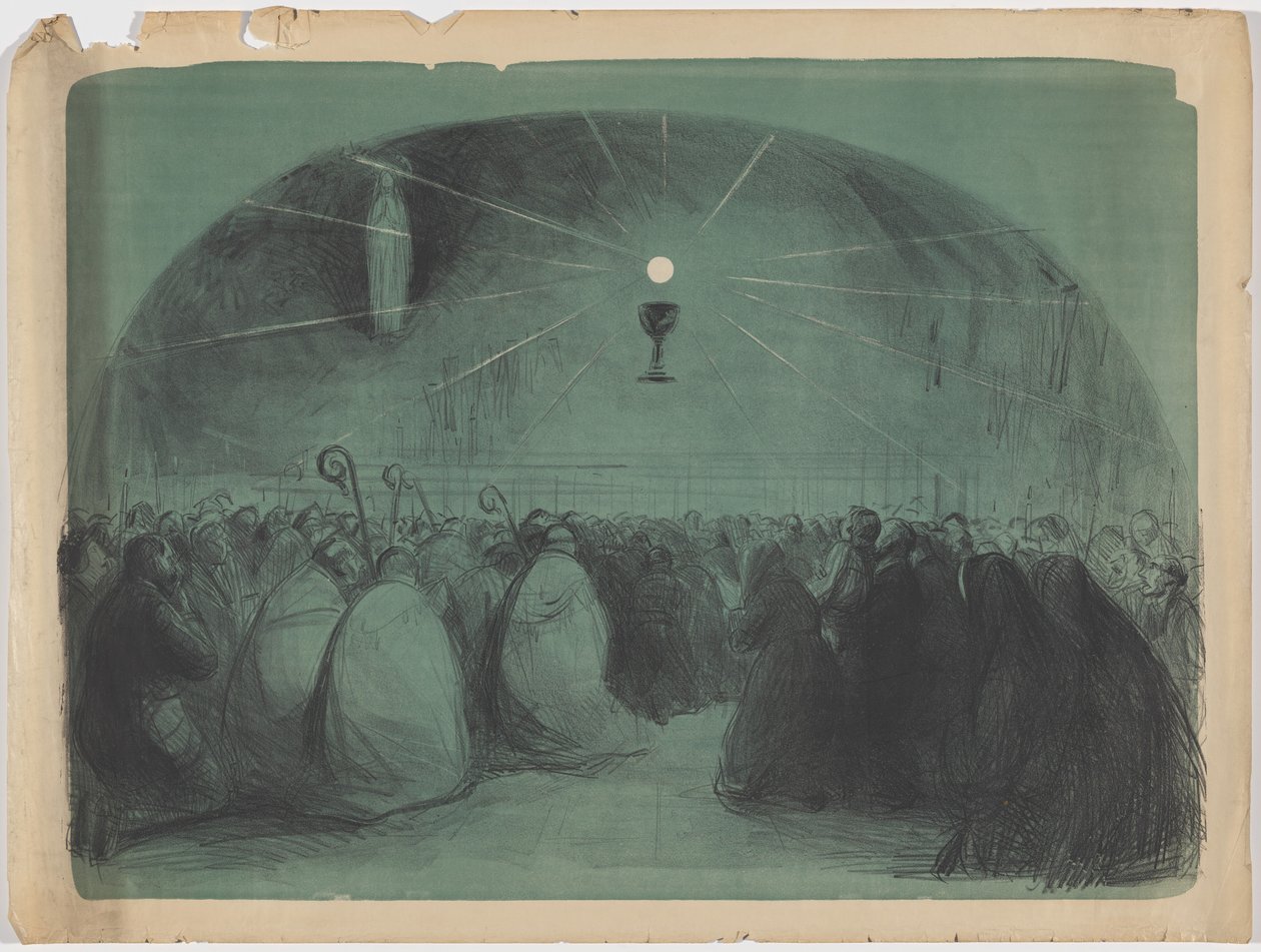 Lourdes, 1914, den 25. internasjonale eukaristiske kongressen av Jean-Louis Forain