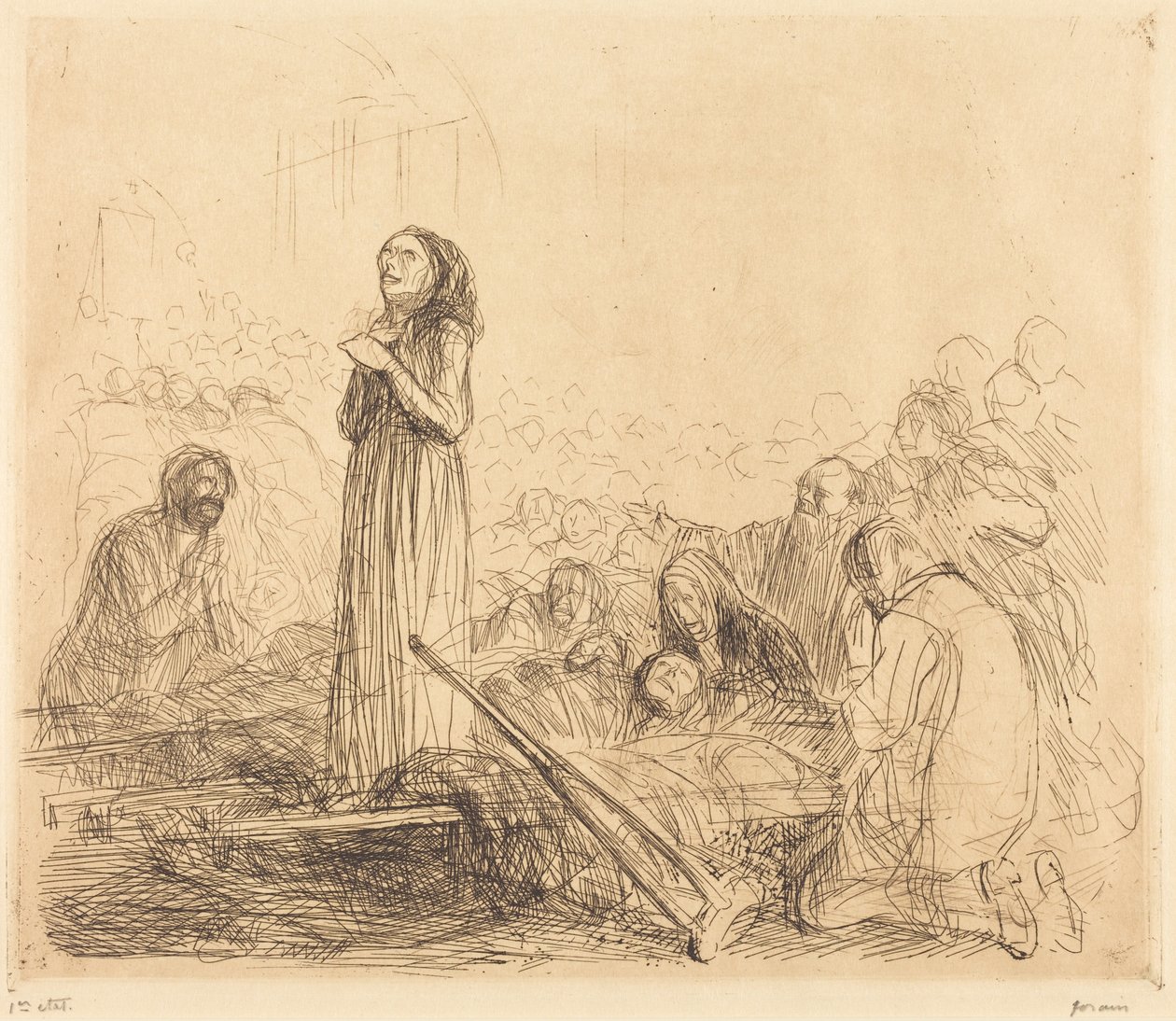 Lourdes, den mirakuløse (første plansje) av Jean-Louis Forain
