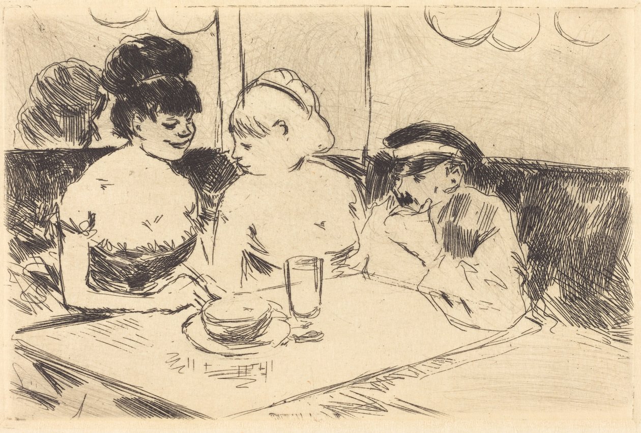 Bordell (avvist plate) av Jean-Louis Forain