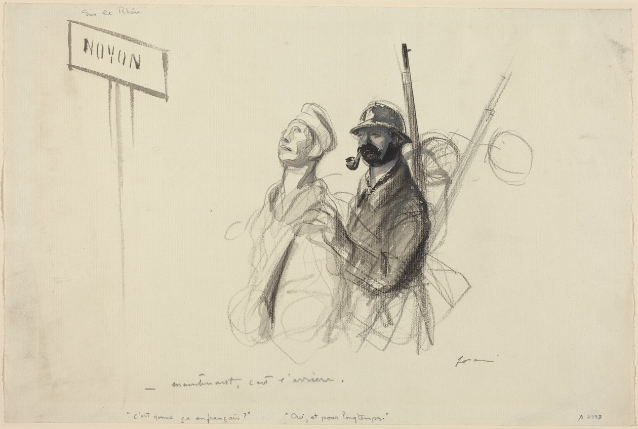 Ved Rhinen - nå er det baklandet. av Jean-Louis Forain