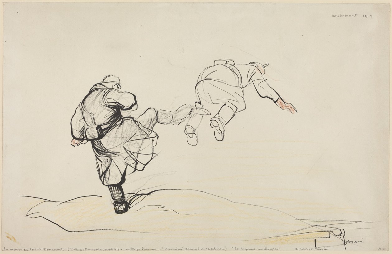 Erobringen av Fort Douaumont av Jean-Louis Forain