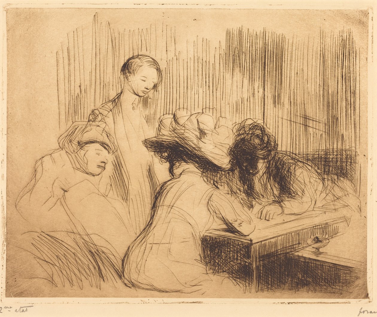 Et skjenkested på Montmartre av Jean-Louis Forain