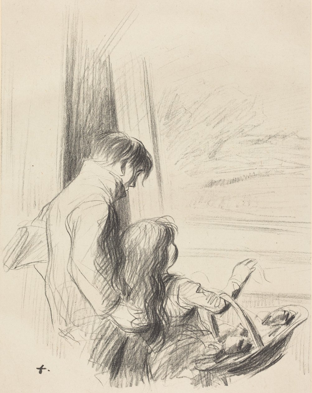 Et maleri av pappa! Første plansje av Jean-Louis Forain