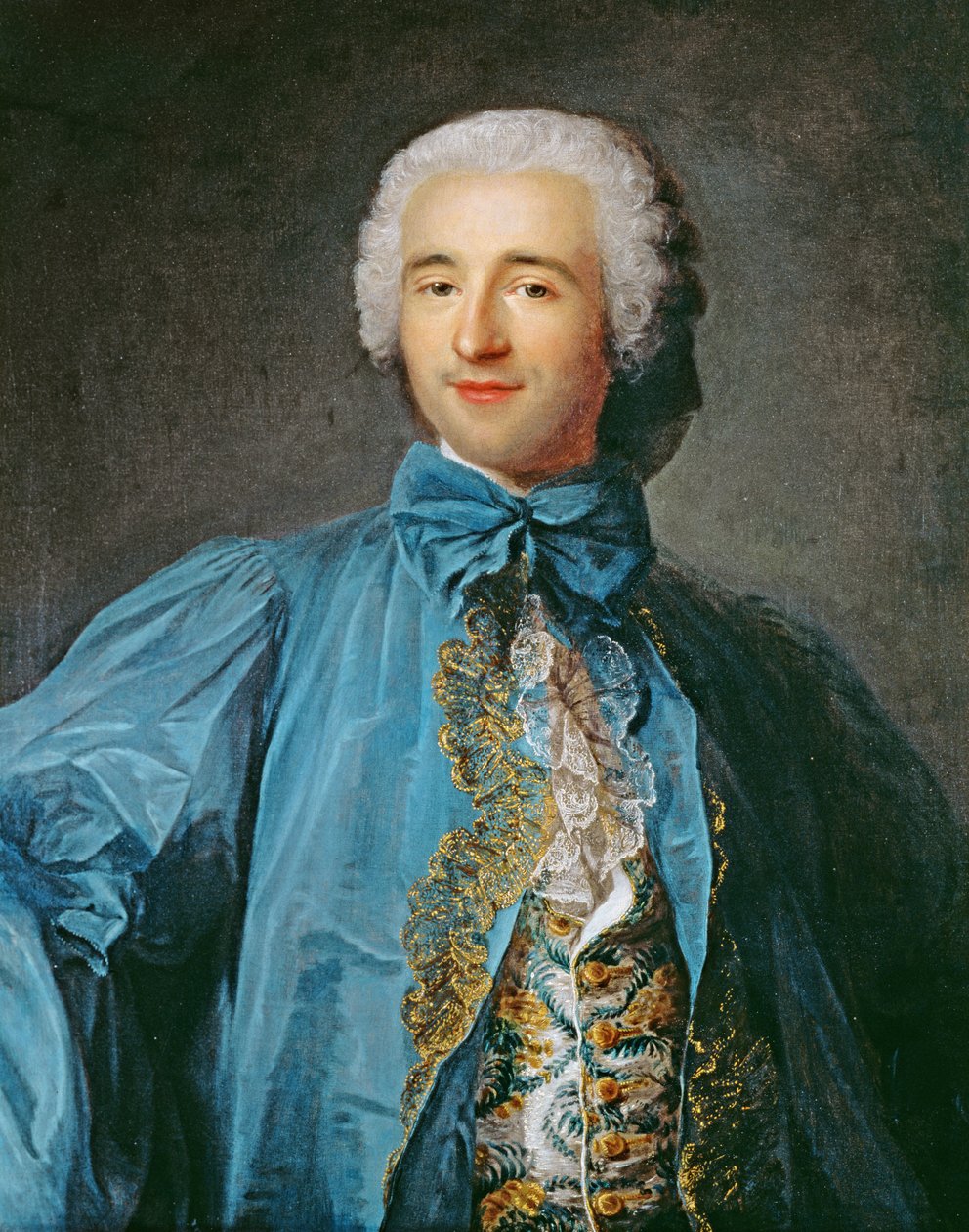 Portrett av en herre i en blå frakk av Jean Marc Nattier