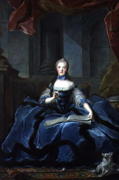 Et portrett av Marie Adelaide (1759-1802) datter av Louis XV (olje på lerret) av Jean Marc Nattier