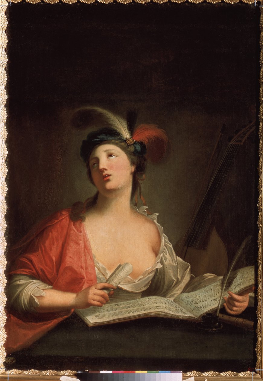 Allegory of Music (Allegory of Music). Maleri av Jean Marc Nattier (Jean-Marc Nattier av Jean Marc Nattier