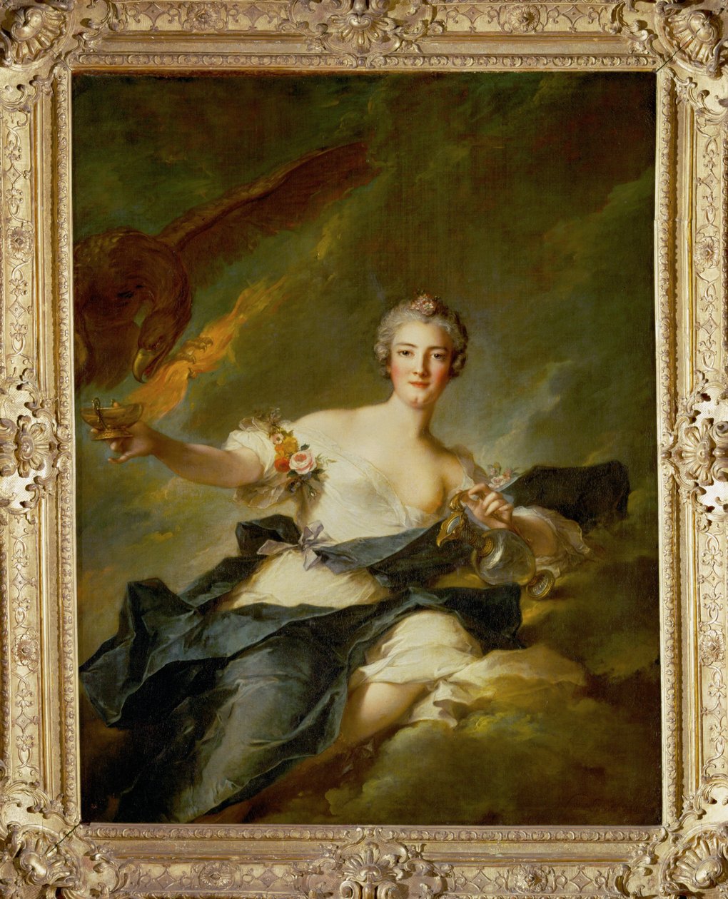 Hertuginnen av Chaulnes spiller Hebe – hertuginnen av Chaulnes som Hebe… av Jean-Marc Nattier