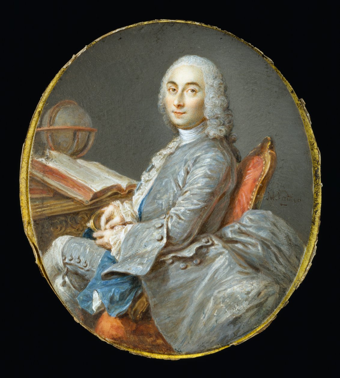 Miniatyrportrett av César François Cassini de Thury av Jean-Marc Nattier