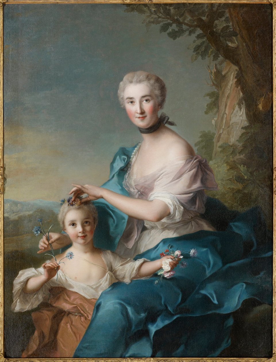 Portrett av madame Crozat de Thiers og hennes datter av Jean-Marc Nattier