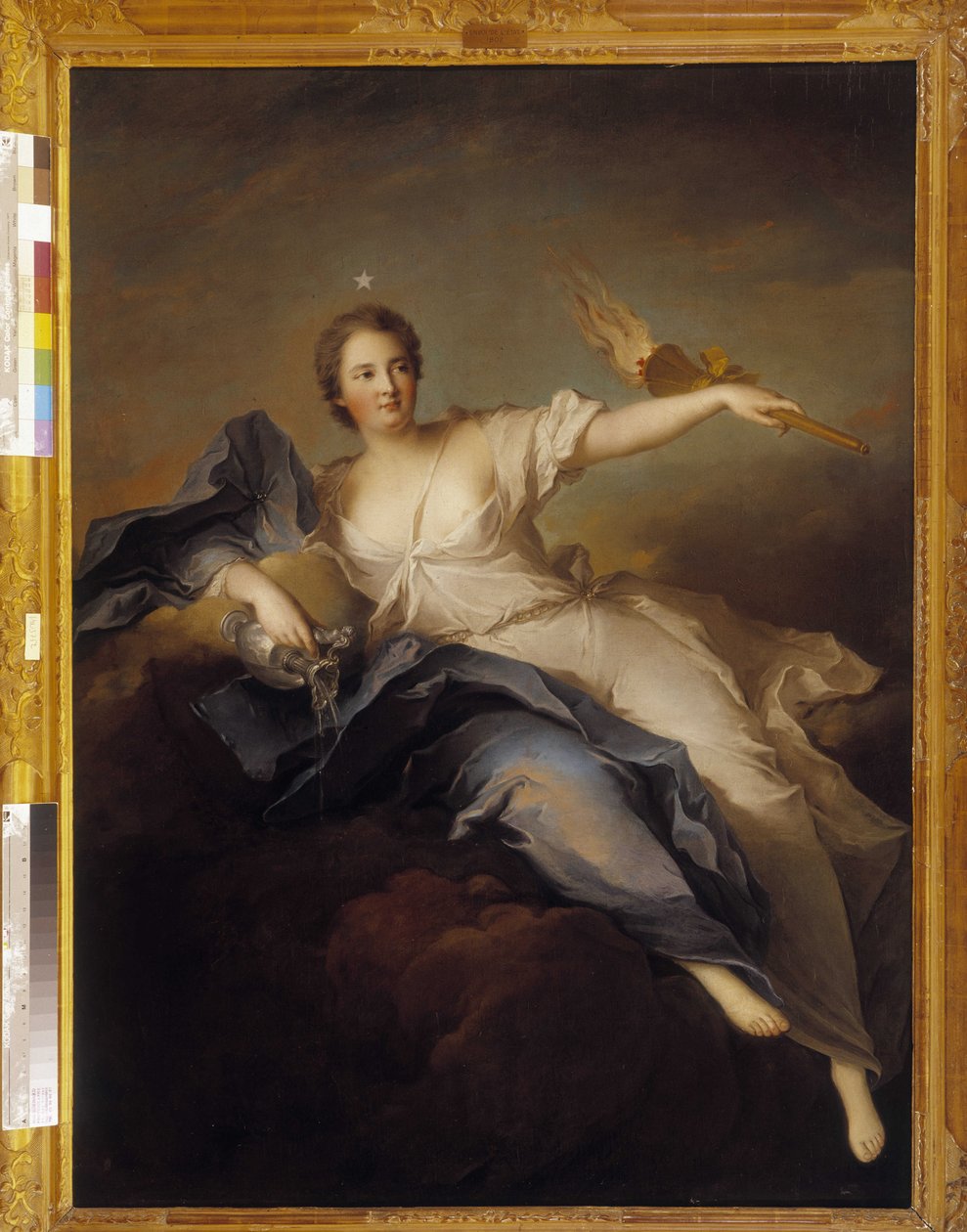 Portrett av Madame de Chateauroux som Aurora av Jean Marc Nattier