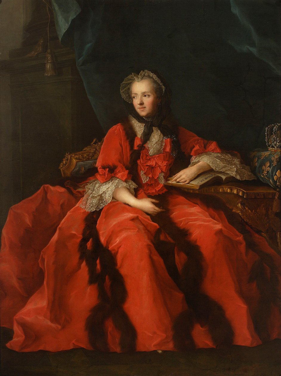 Portrett av dronning Maria Leszczyńska av Jean-Marc Nattier