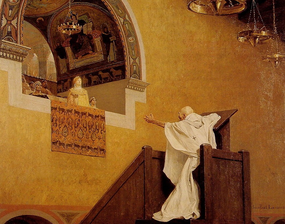 Den hellige Johannes Chrysostomus og keiserinnen Eudoxia av Jean Paul Laurens