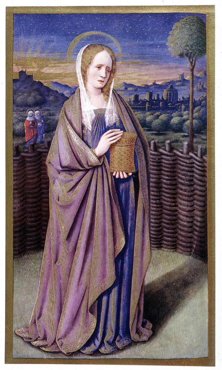 Saint Madeleine etter Jean Bourdichon av Jean (after) Bourdichon