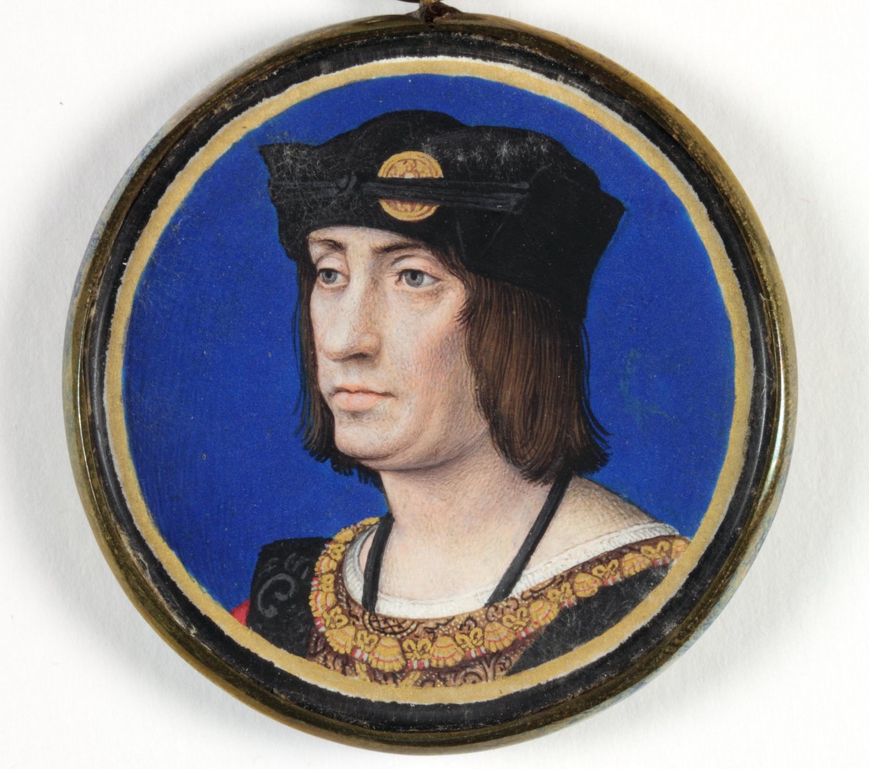 Kong Ludvig XII av Frankrike (akvarell og kroppsfarge på vellum) av Jean (attr.to) Perreal