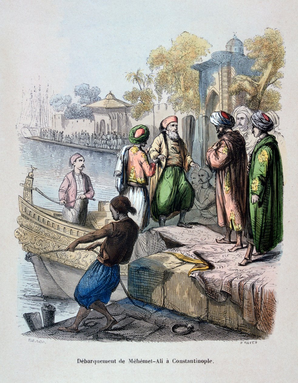 Mahomet Ali ankommer Konstantinopel, c1847. av Jean Adolphe Beauce