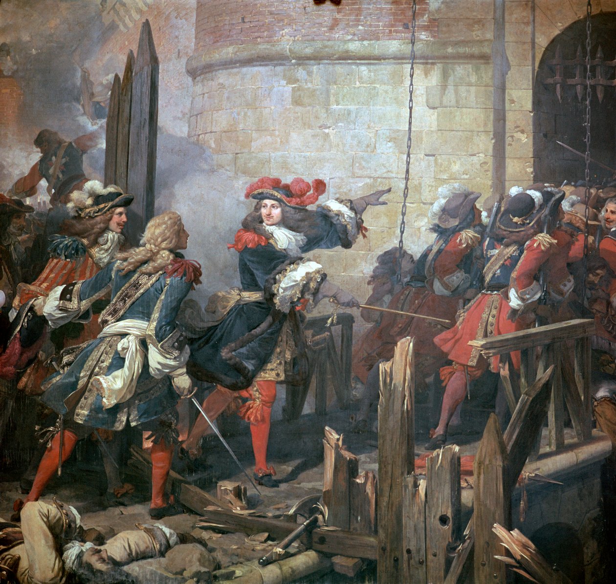 Ludvig XIV leder angrepet av Valenciennes, 1600-tallet. av Jean Alaux