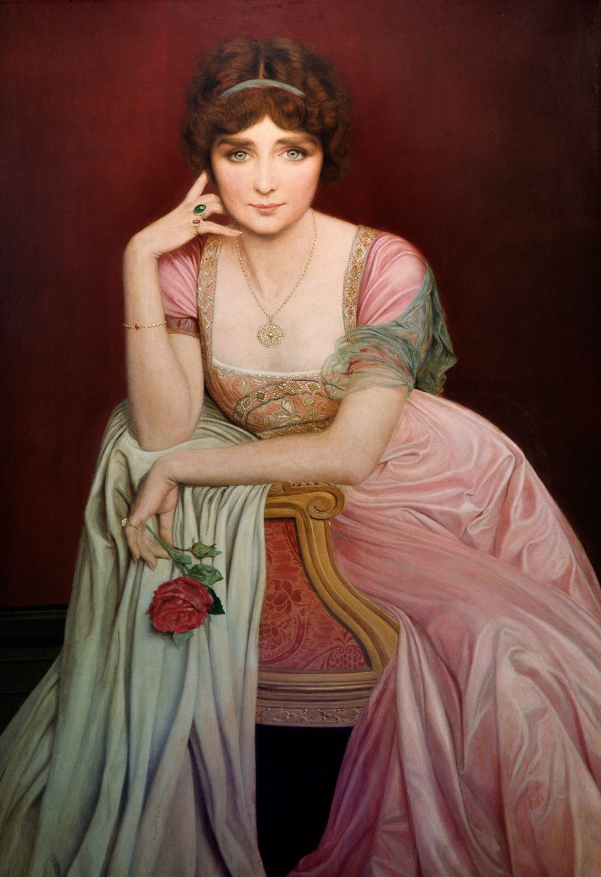 Portrett av sangeren Genevieve Vix (1879-1939) maleri av Jean Alex Coraboeuf (1870-1947) 1906 Nantes, Musee des Beaux Arts av Jean Alexandre Coraboeuf