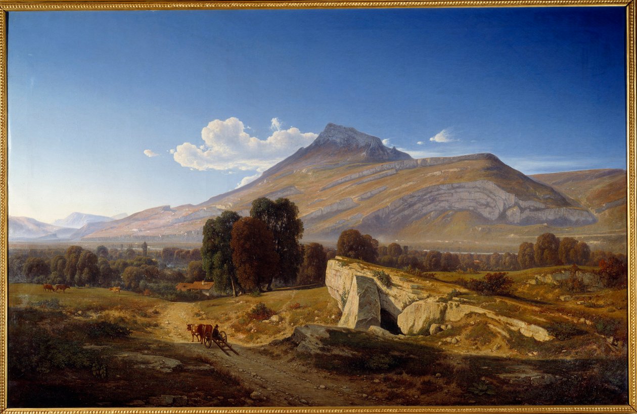 Utsikt over Isere-dalen tatt ved Saint Egreve. Maleri av Jean Alexis Achard (1807-1884) av Jean Alexis Achard