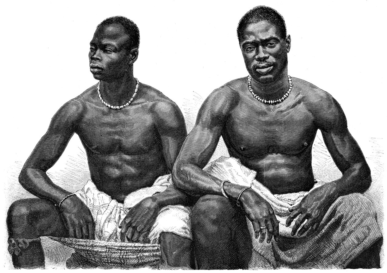 To menn fra Assinie, Guinea, ca 1860-1920. av Jean Andre Rixens