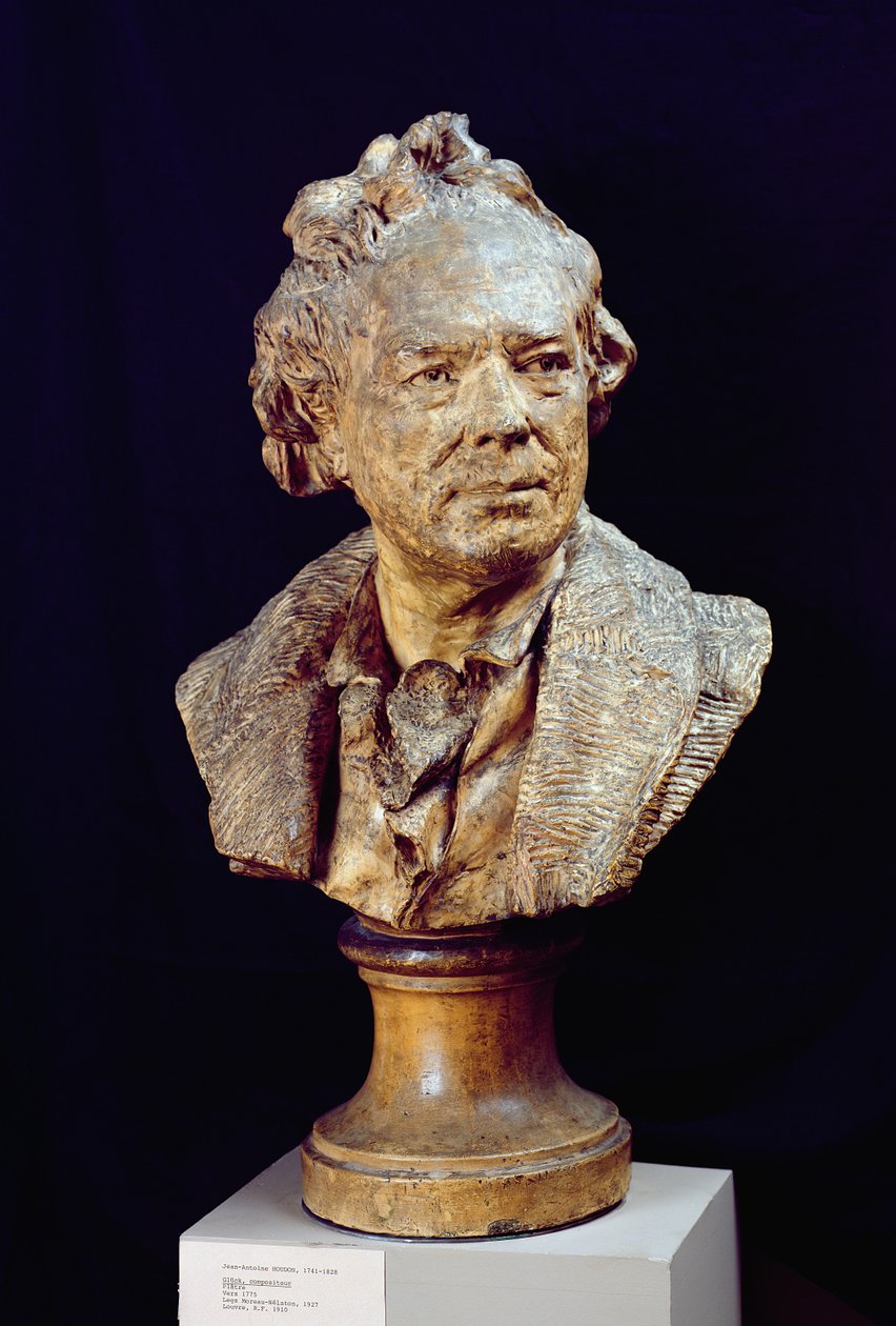 Byste av Christoph Wilibald von Gluck (1714-87) ca. 1775 (gips) av Jean Antoine Houdon