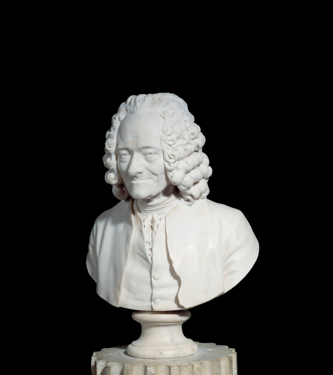 Byste av Francois Marie Arouet av Voltaire dit Voltaire (1694-1778) Marmorskulptur av Jean Antoine Houdon (1741-1828) 1778 Paris, Louvre-museet av Jean Antoine Houdon