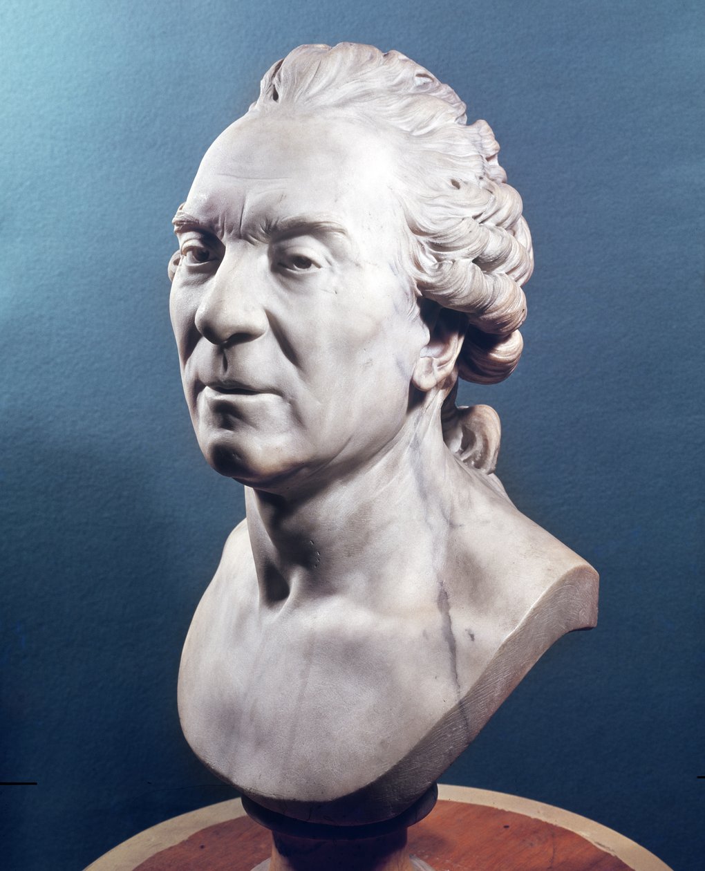 Byste av Georges Louis Leclerc (1707-88) Comte de Buffon, ca. 1783 (marmor) av Jean Antoine Houdon