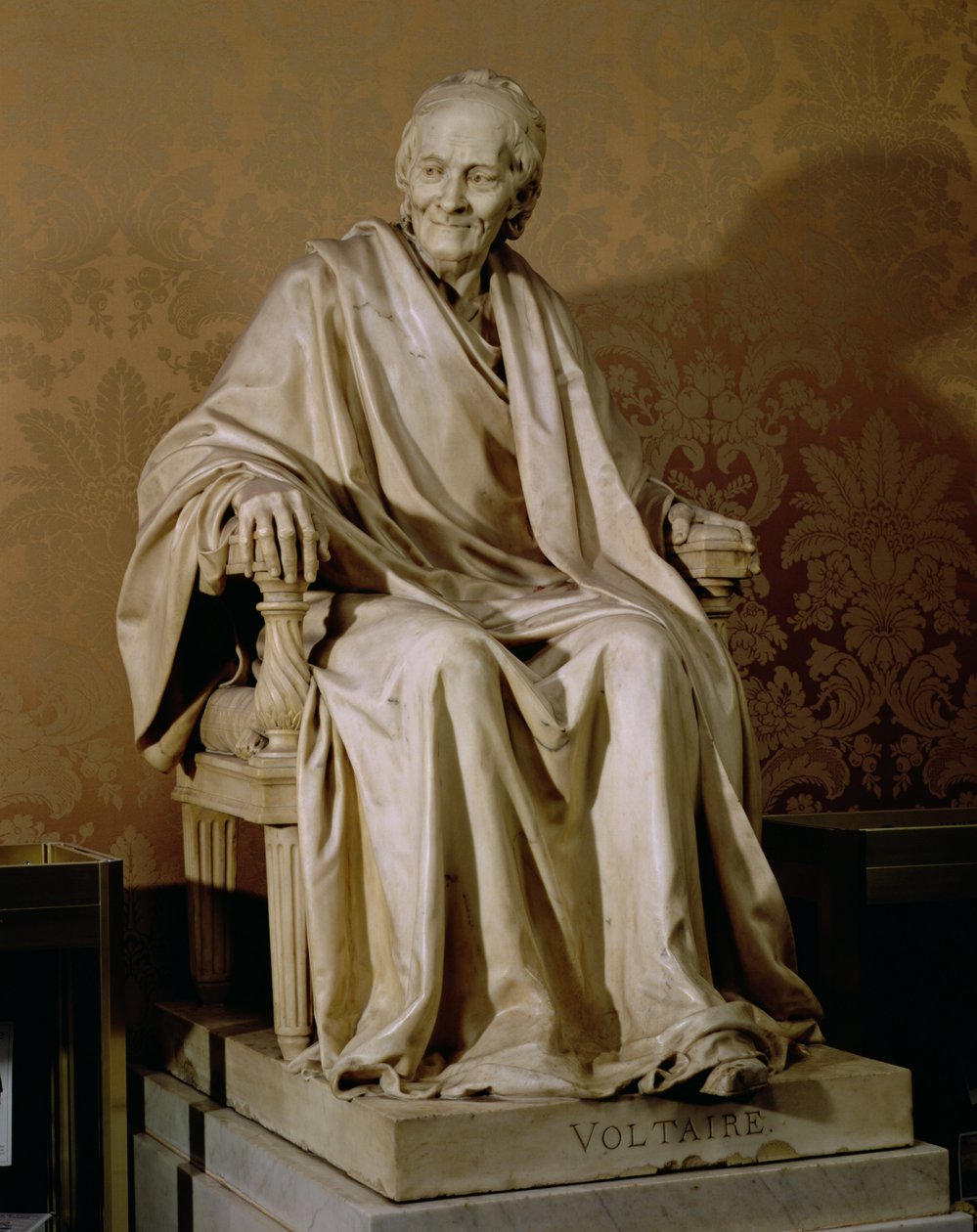 Francois-Marie Arouet Voltaire (1694-1778) 1781 (marmor) av Jean Antoine Houdon