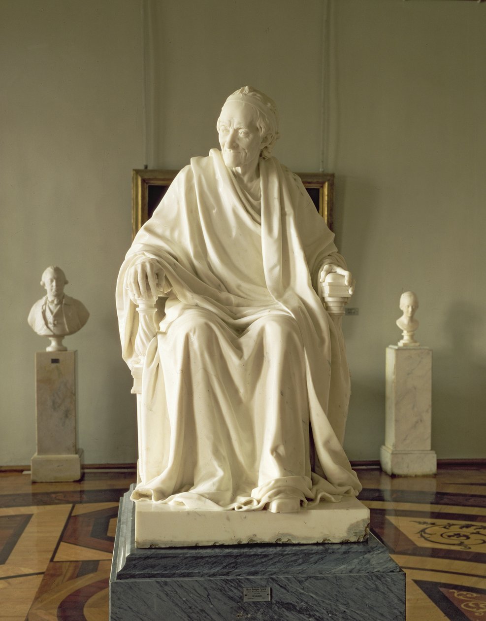 Francois Marie Arouet Voltaire (1694-1778) 1781 (marmor) av Jean Antoine Houdon