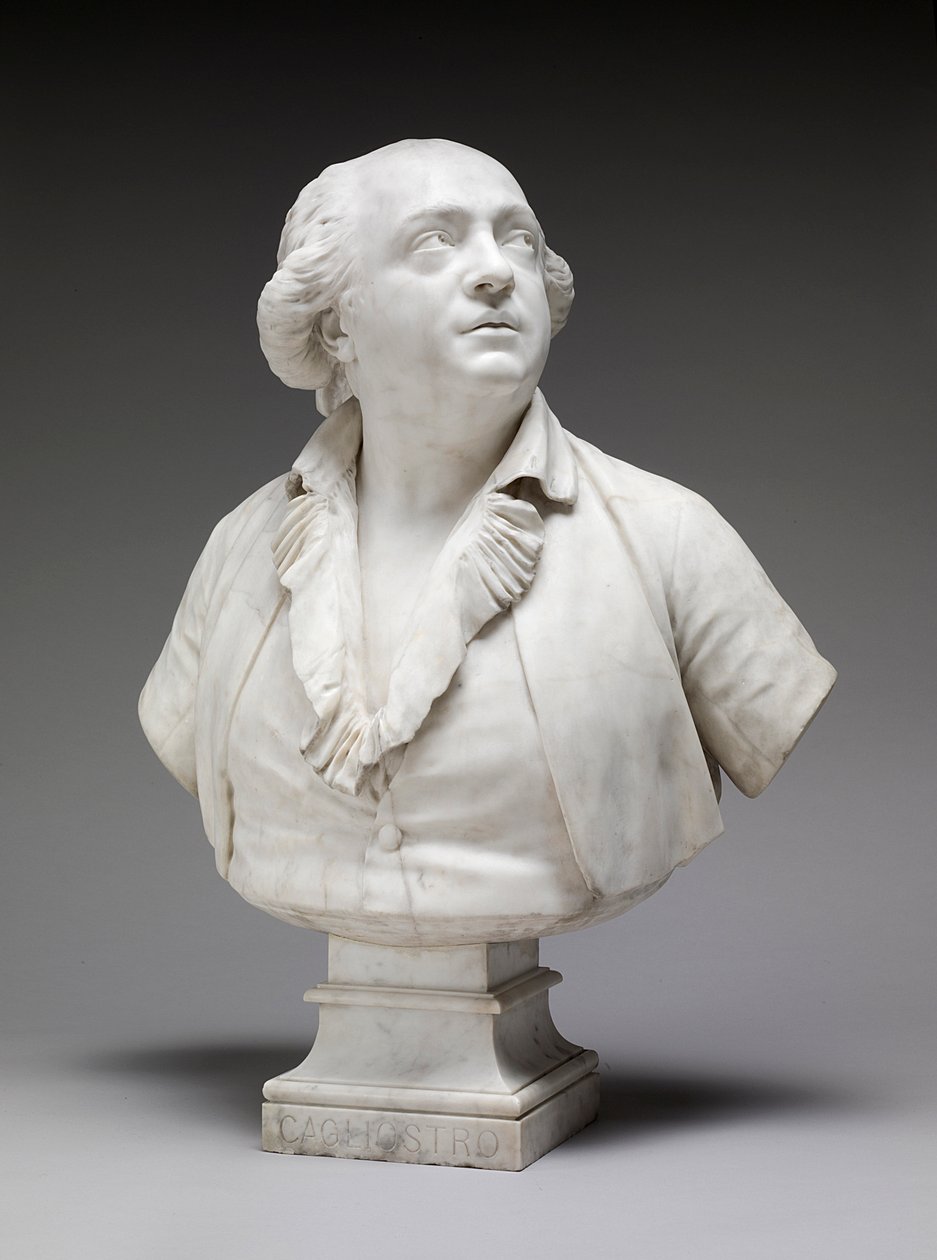 Giuseppe Balsamo, Comte di Cagliostro, 1786 (marmor) av Jean Antoine Houdon