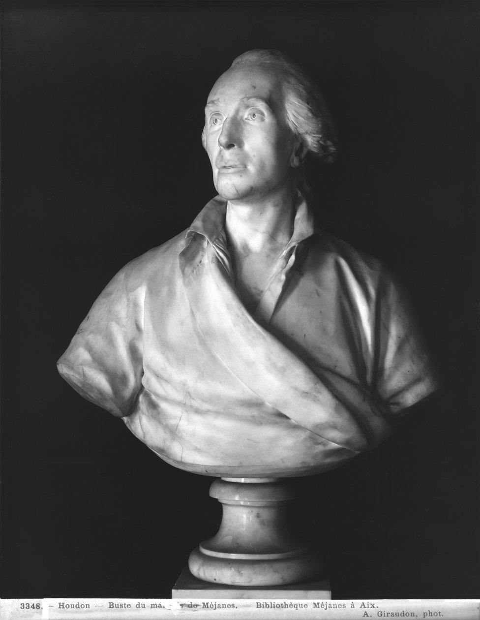 Jean-Baptiste de Piquet (1729-86) Marquis de Mejanes (1729-86) 1786 (marmor) av Jean Antoine Houdon