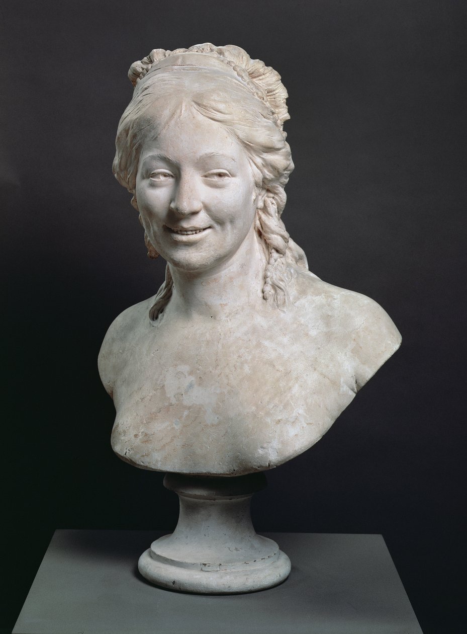 Portrettbyste av Madame Houdon, kona til kunstneren, 1786 (gips) av Jean Antoine Houdon