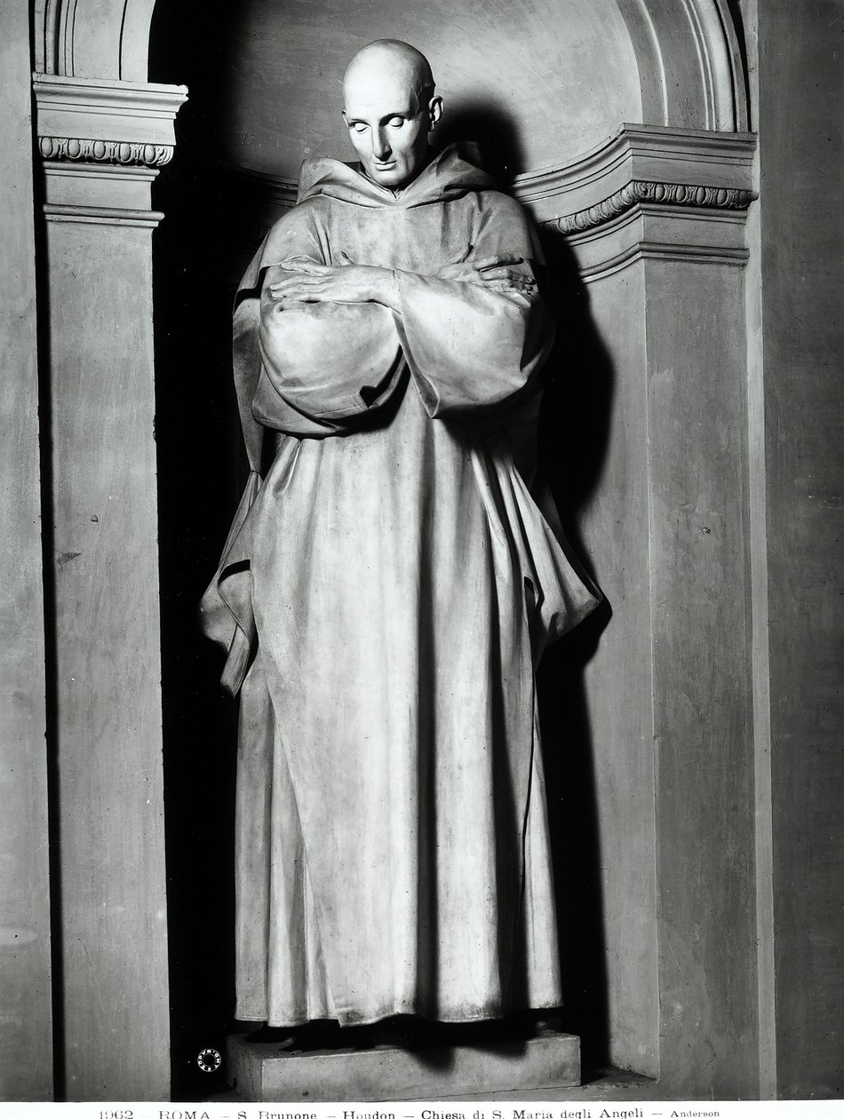 Saint Bruno av Köln (marmor) av Jean Antoine Houdon