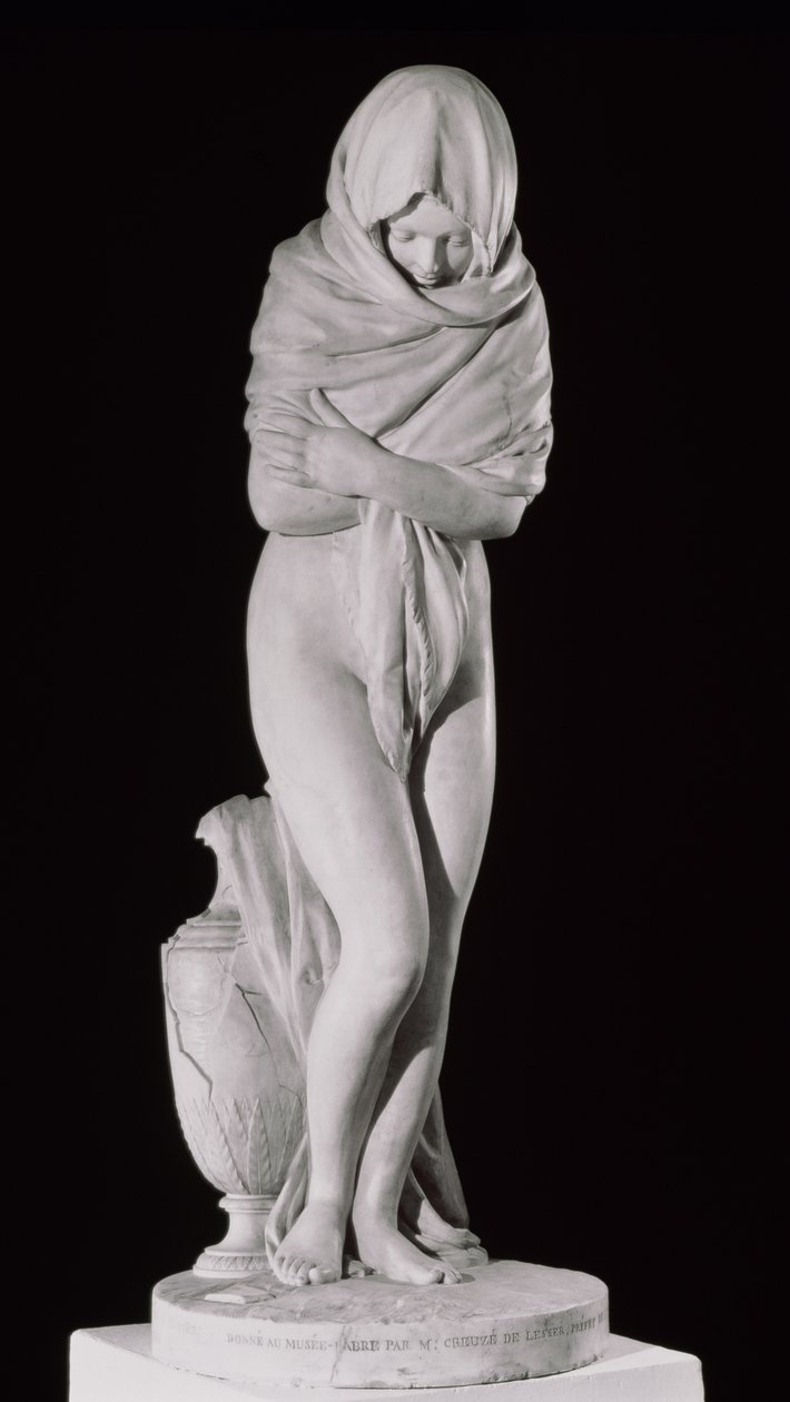 Winter, or The Chilly Woman (marmor) av Jean Antoine Houdon