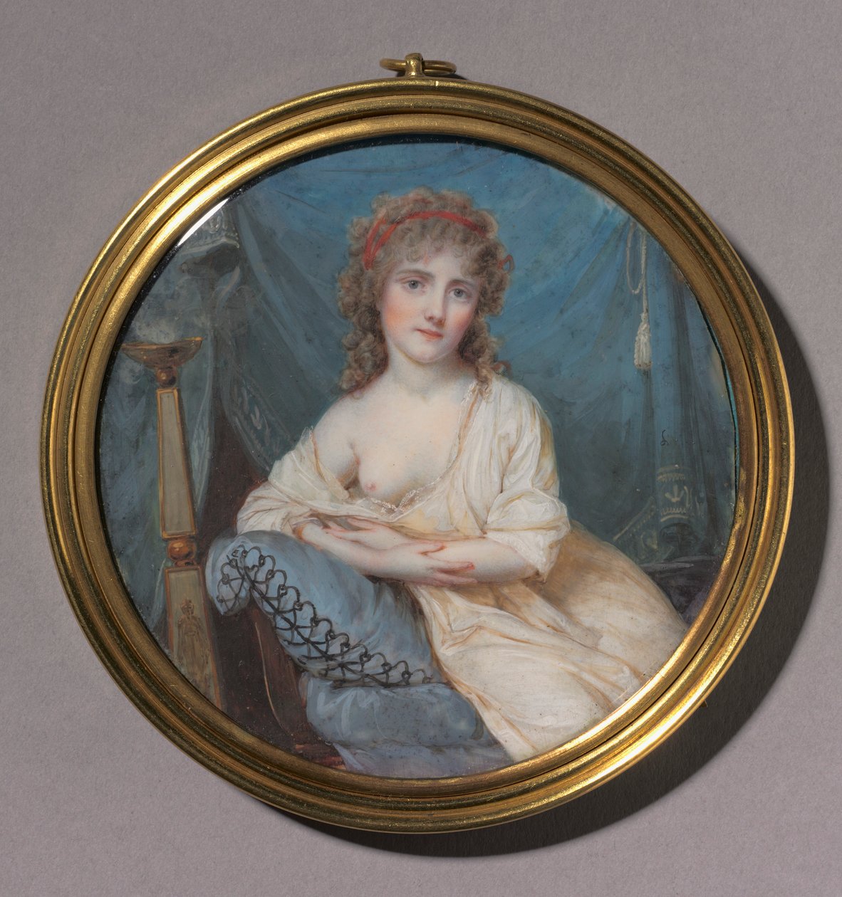 Portrett av en kvinne lenende på en sofa, ca. 1804. av Jean Antoine Laurent
