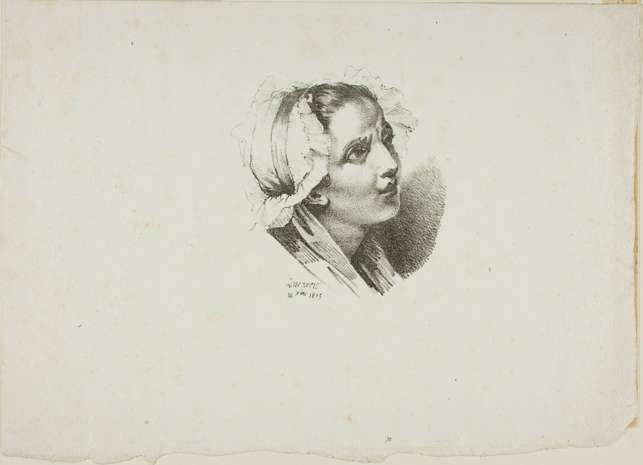 Studie av hodet til en ung jente av Jean Antoine Laurent