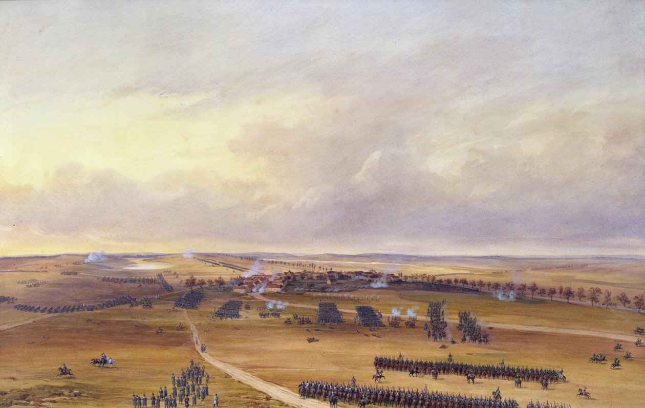 Slaget ved Champaubert, 10. februar 1814, 1849 (wc på papir) av Jean Antoine Simeon Fort