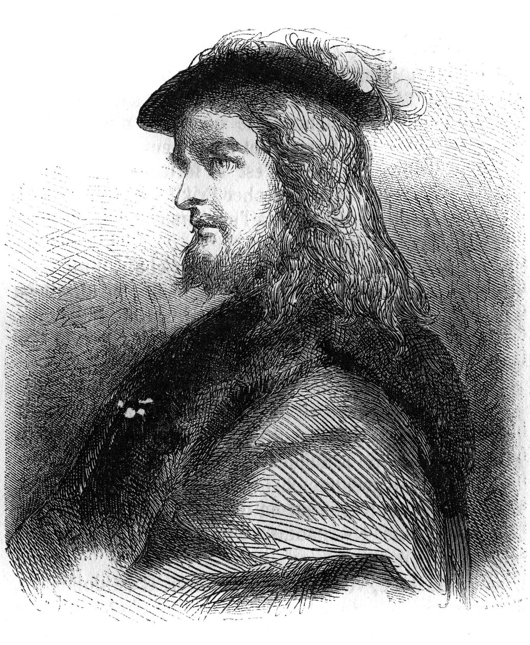 Portrett av Gustave I Wasa (Gustav Vasa av Jean Antoine Valentin Foulquier