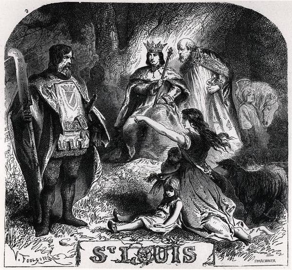 St. Louis yter rettferdighet under en eik i Vincennes, fra 