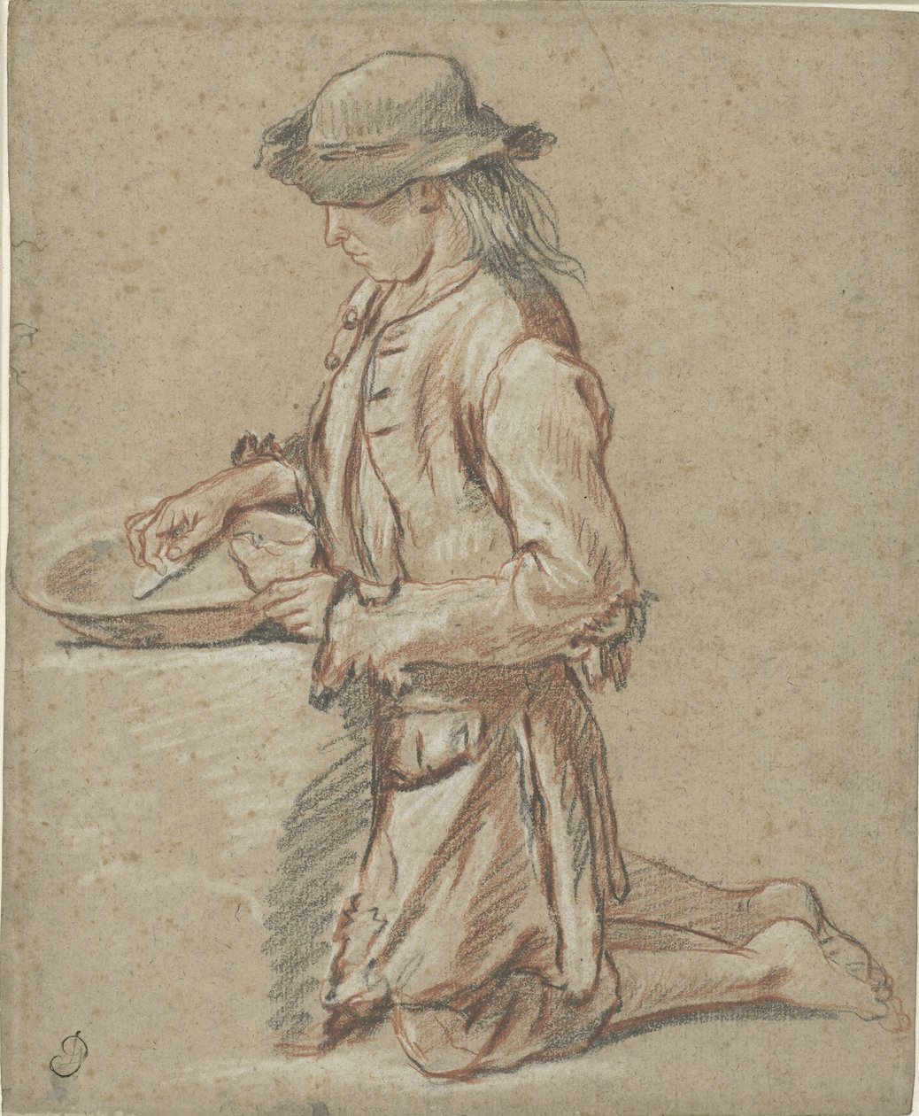 Gutt med filthatt ved en søppelkasse av Jean Antoine Watteau (rejected attribution)