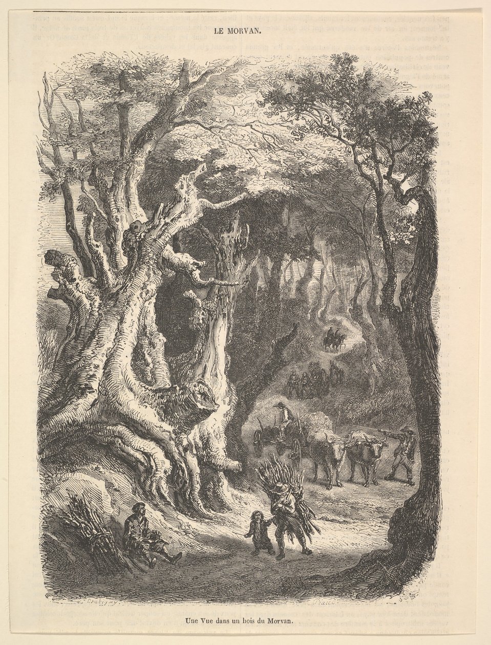 En utsikt i Morvan-skogen, 1837-66. av Jean Antoine Watteau