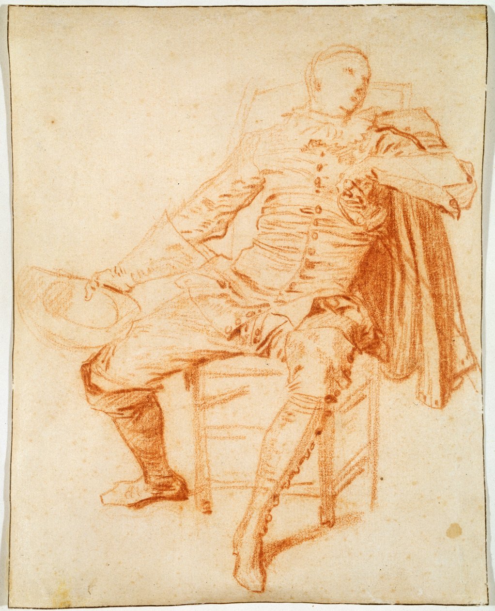 Skuespiller i Comédie Italienne Crispin, tidlig på 1900-tallet av Jean Antoine Watteau